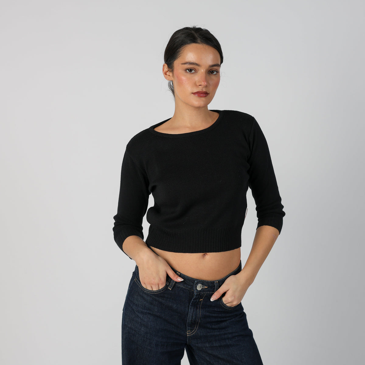 Black Y2K Guess Knitted Top (S)