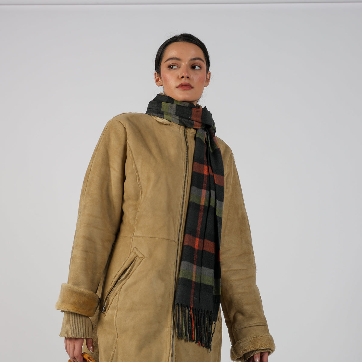 Tan Y2K AndreaMare Afghan Coat (M)