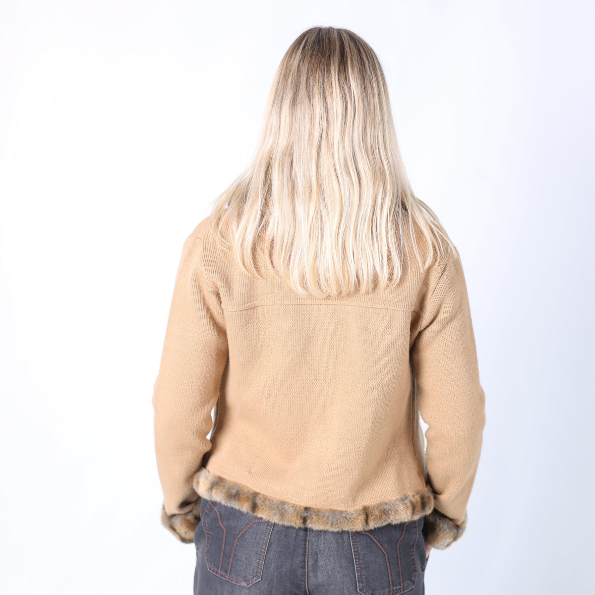 Tan 90s Knitted Top (M)