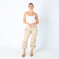 Beige Y2K United Colors of Benetton Cargo Shorts (M)