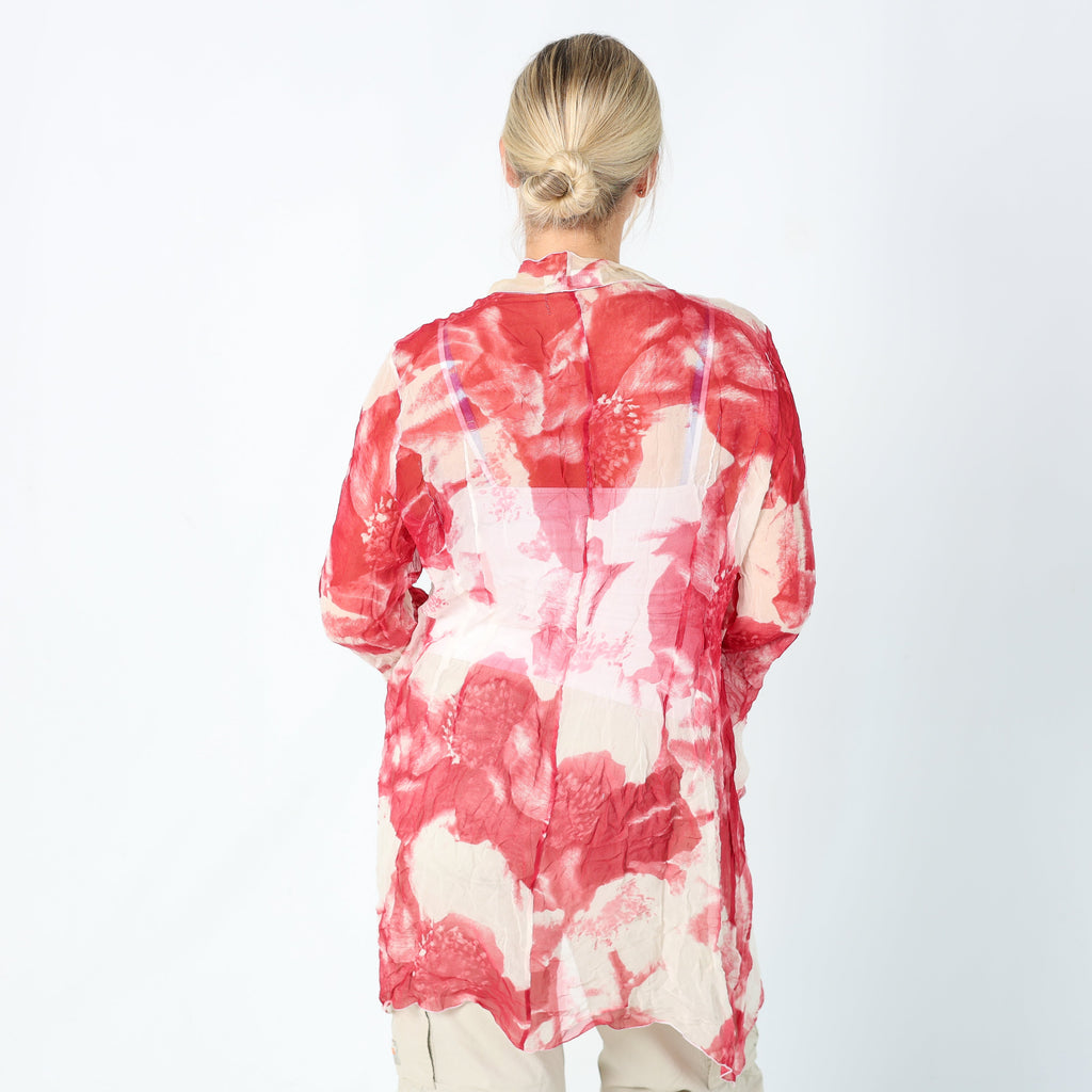 Pink Y2K Carlo Pignatelli Blouse Floaty Sheer (M)