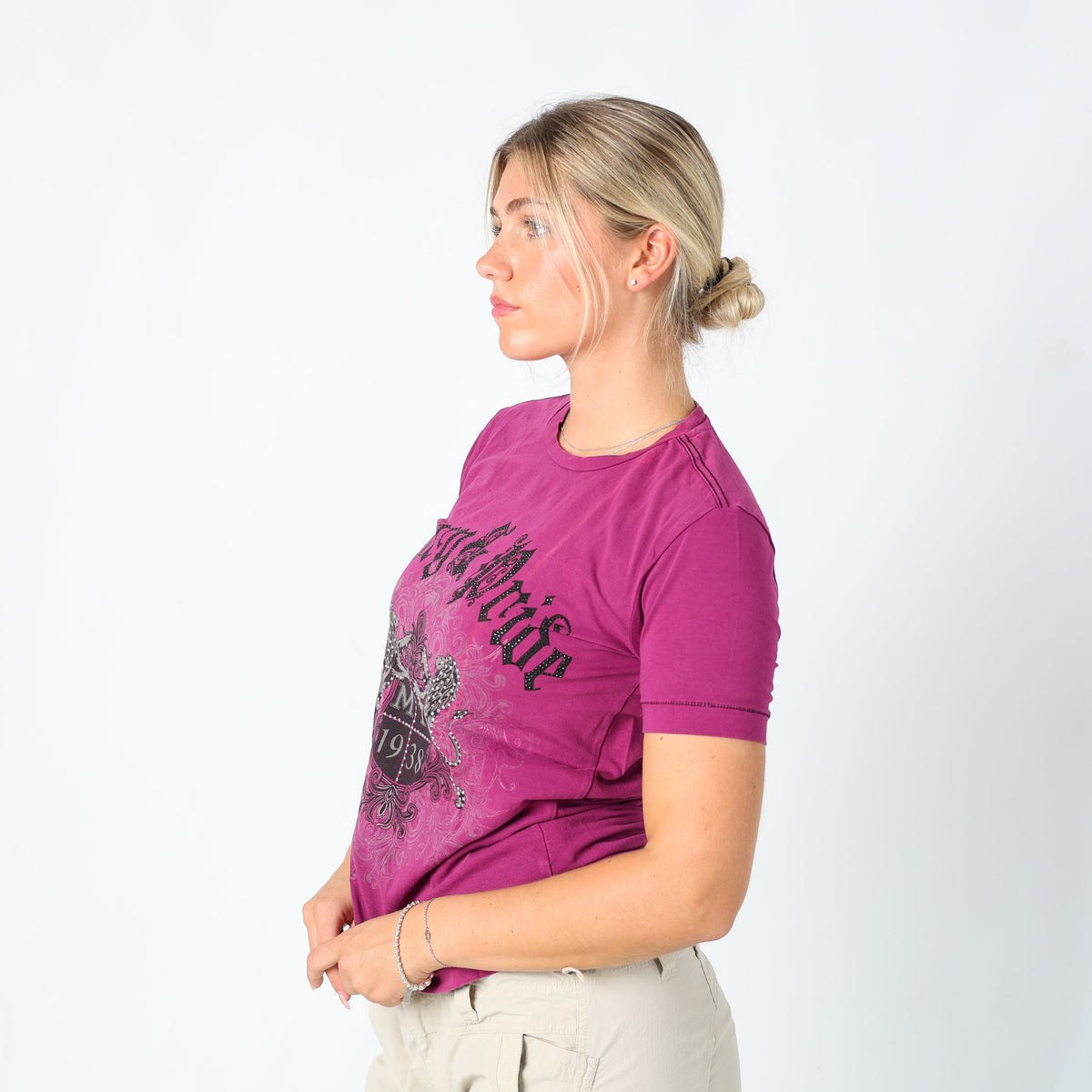 Purple Y2K Much More T-shirt (S)