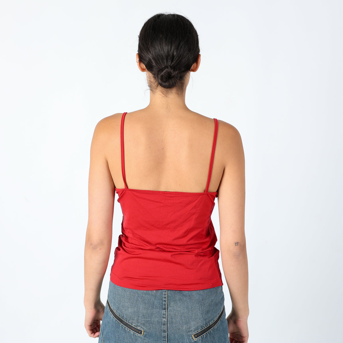 Red Y2K Map Cami Euro Summer, Y2K Staple Cami (L)