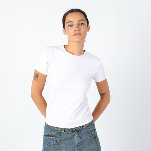 White 90s Fendi Woven Top Chic, 90s Designer Casualwear (M)