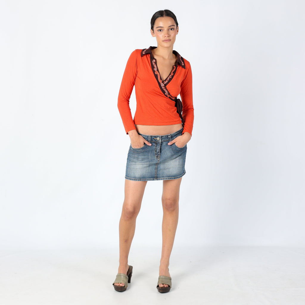Blue 90s Pimkie Denim Mini Skirt Staple Piece (10)
