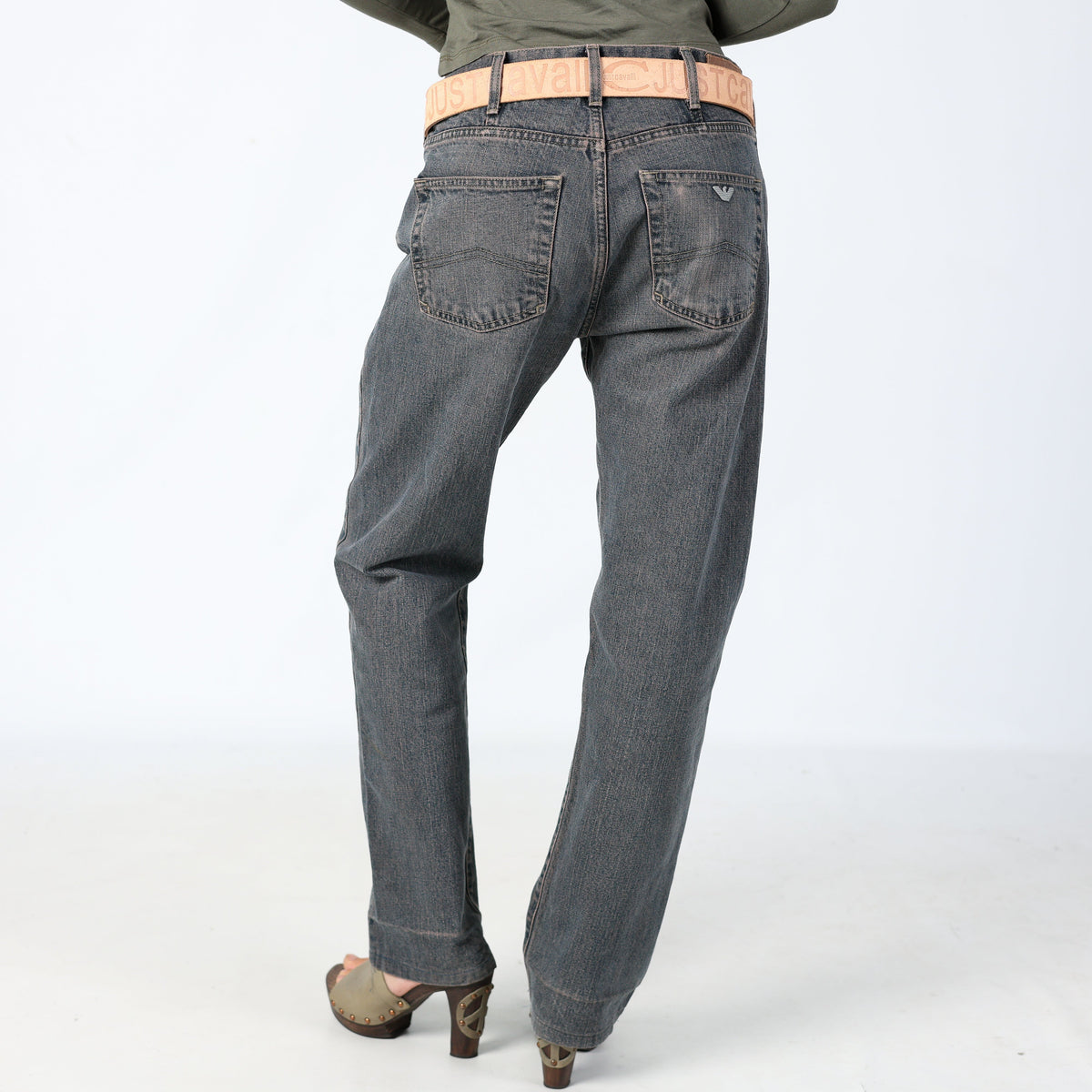 Navy Blue 90s Armani Jeans Straight Jeans (8)