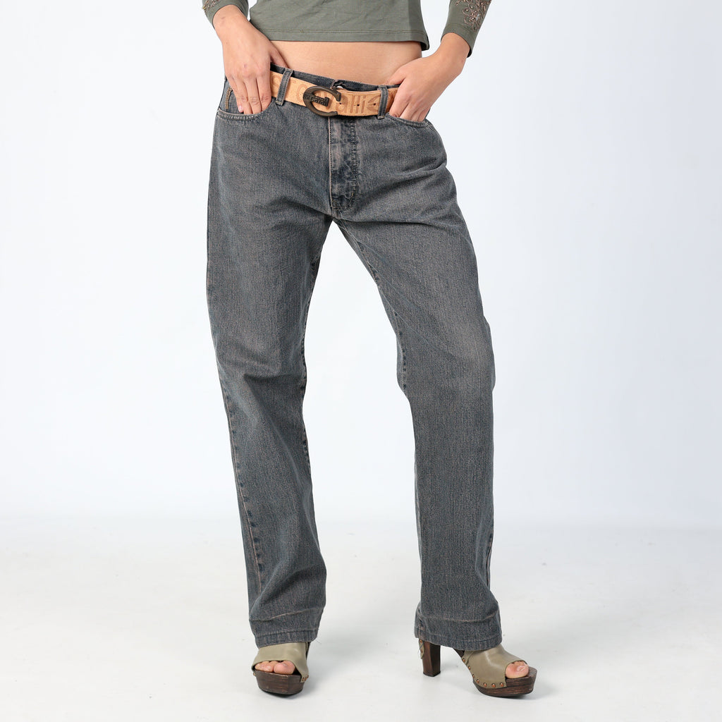 Navy Blue 90s Armani Jeans Straight Jeans (8)