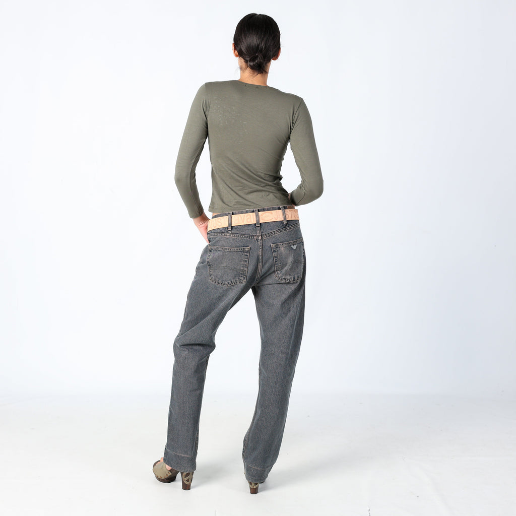 Navy Blue 90s Armani Jeans Straight Jeans (8)