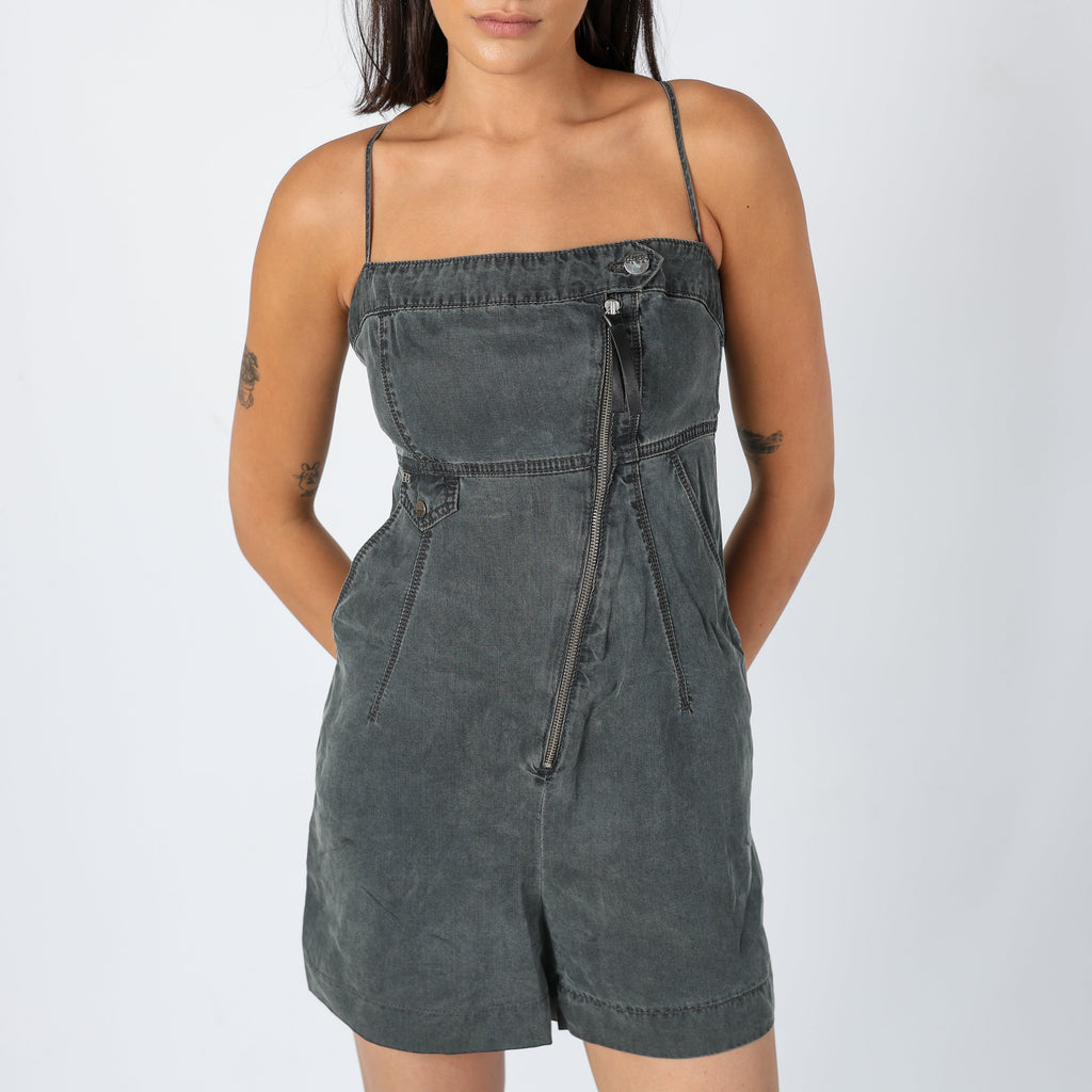 Grey 90s Miss Sixty Woven Playsuit Cute (S)