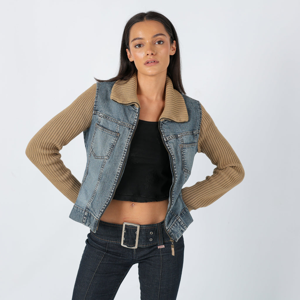 Light Blue 90s Esprit Denim Jacket Unique Style Jacket (L)