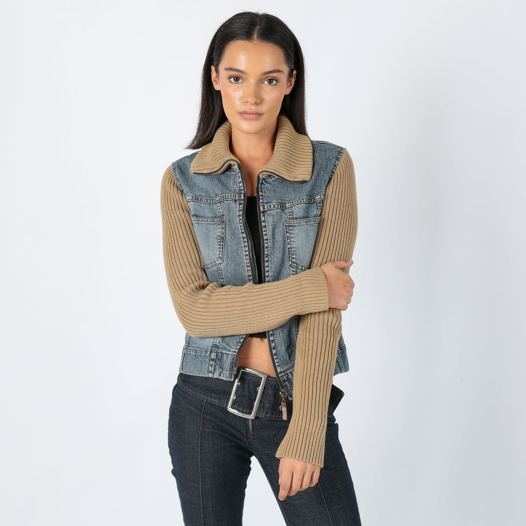 Light Blue 90s Esprit Denim Jacket Unique Style Jacket (L)