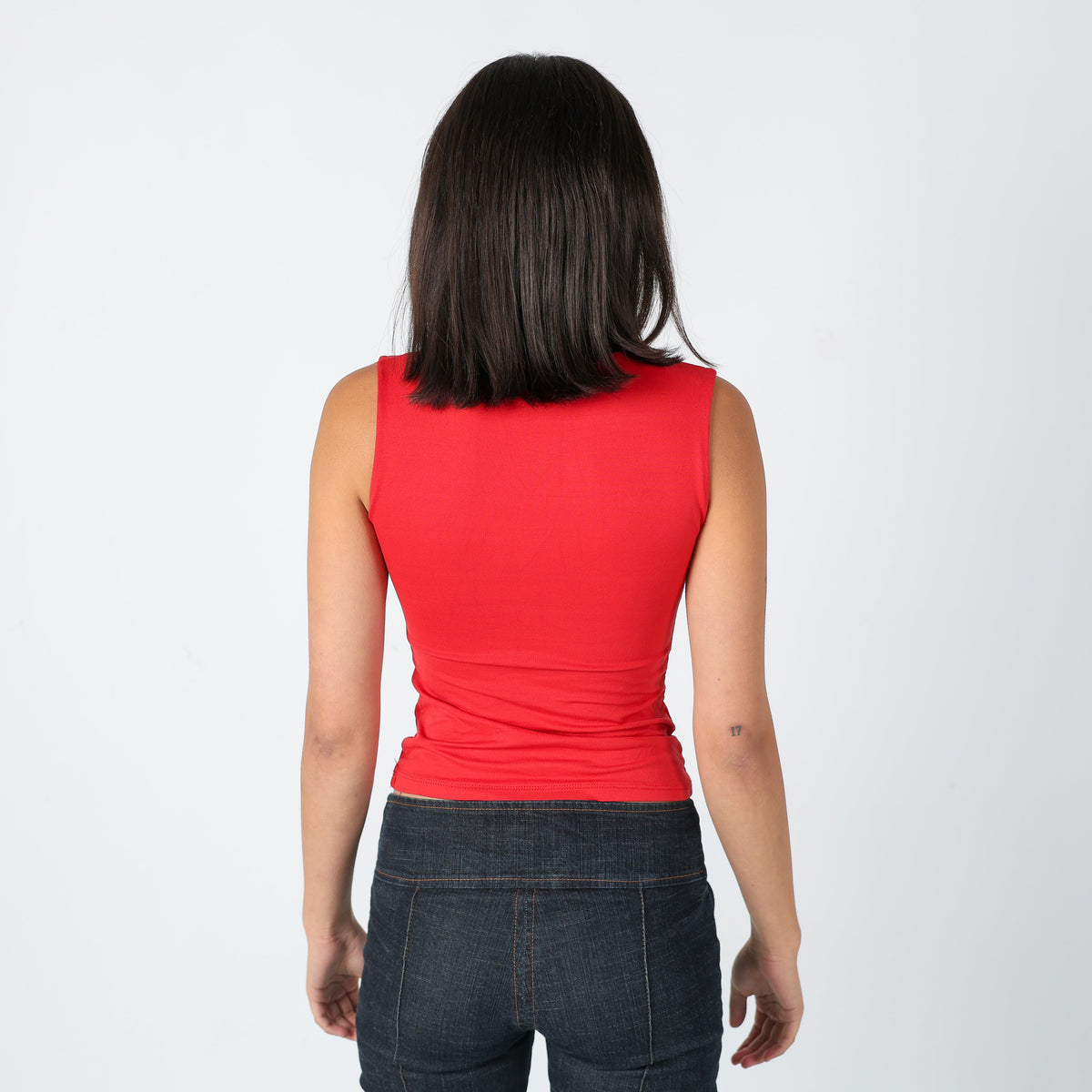 Red 90s Venus Cami Bead Detail Fitted (S)