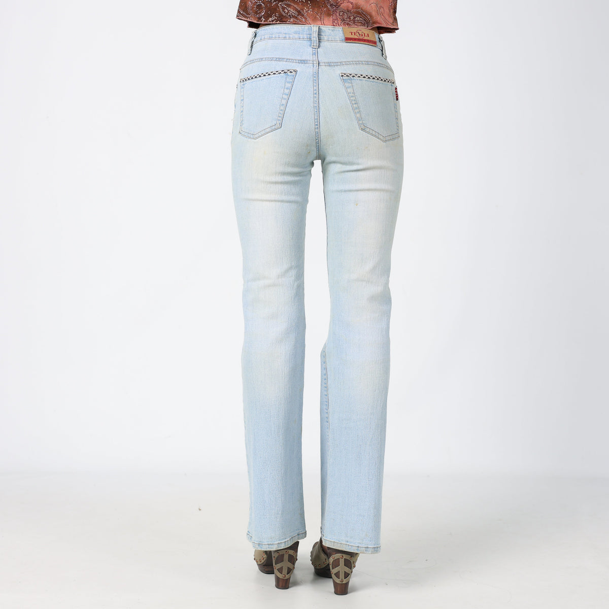 Light Blue 90s TeliJeans Flare Jeans Embroidered (6)