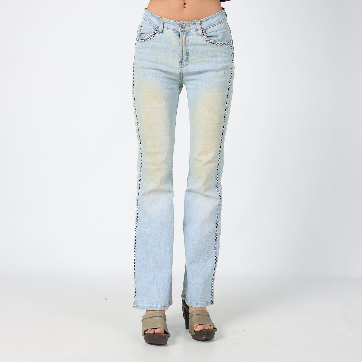Light Blue 90s TeliJeans Flare Jeans Embroidered (6)