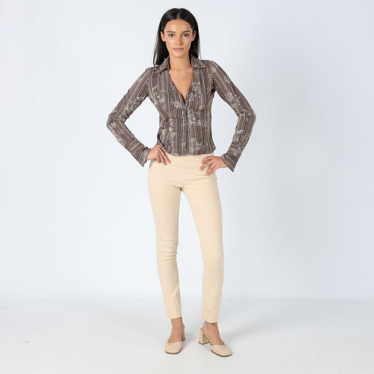 Tan 90s Dolce & Gabbana Capri Trouser (XS)