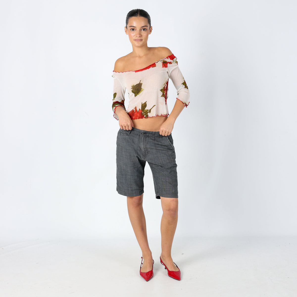 Charcoal Grey 90s GAS Woven Shorts (M)