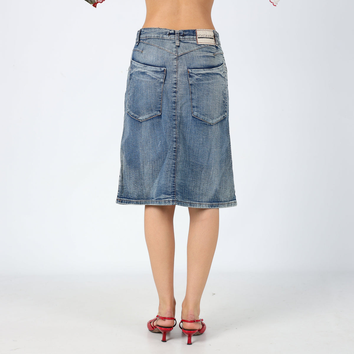 Light Blue 90s Coconuda Denim Midi Skirt (8)