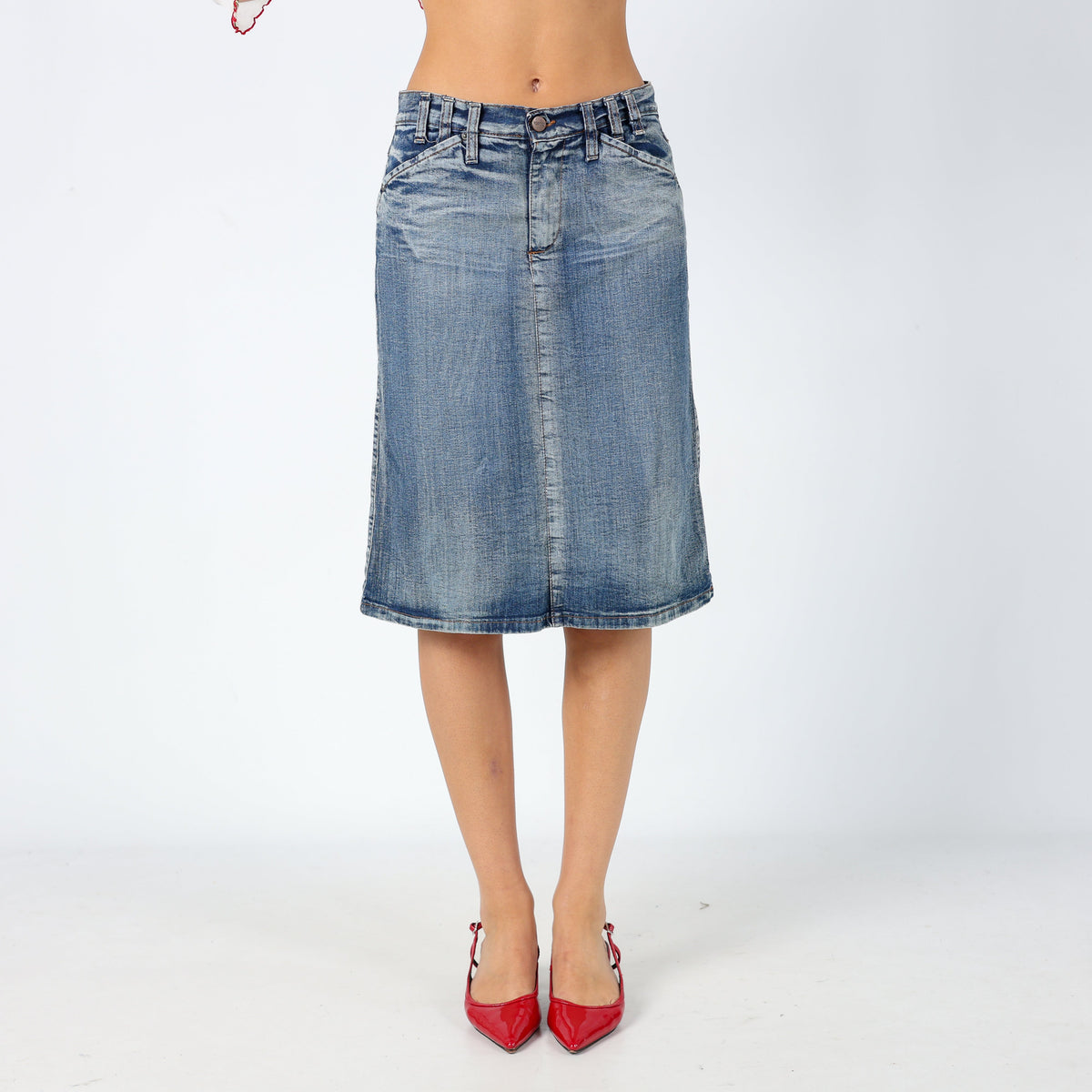 Light Blue 90s Coconuda Denim Midi Skirt (8)