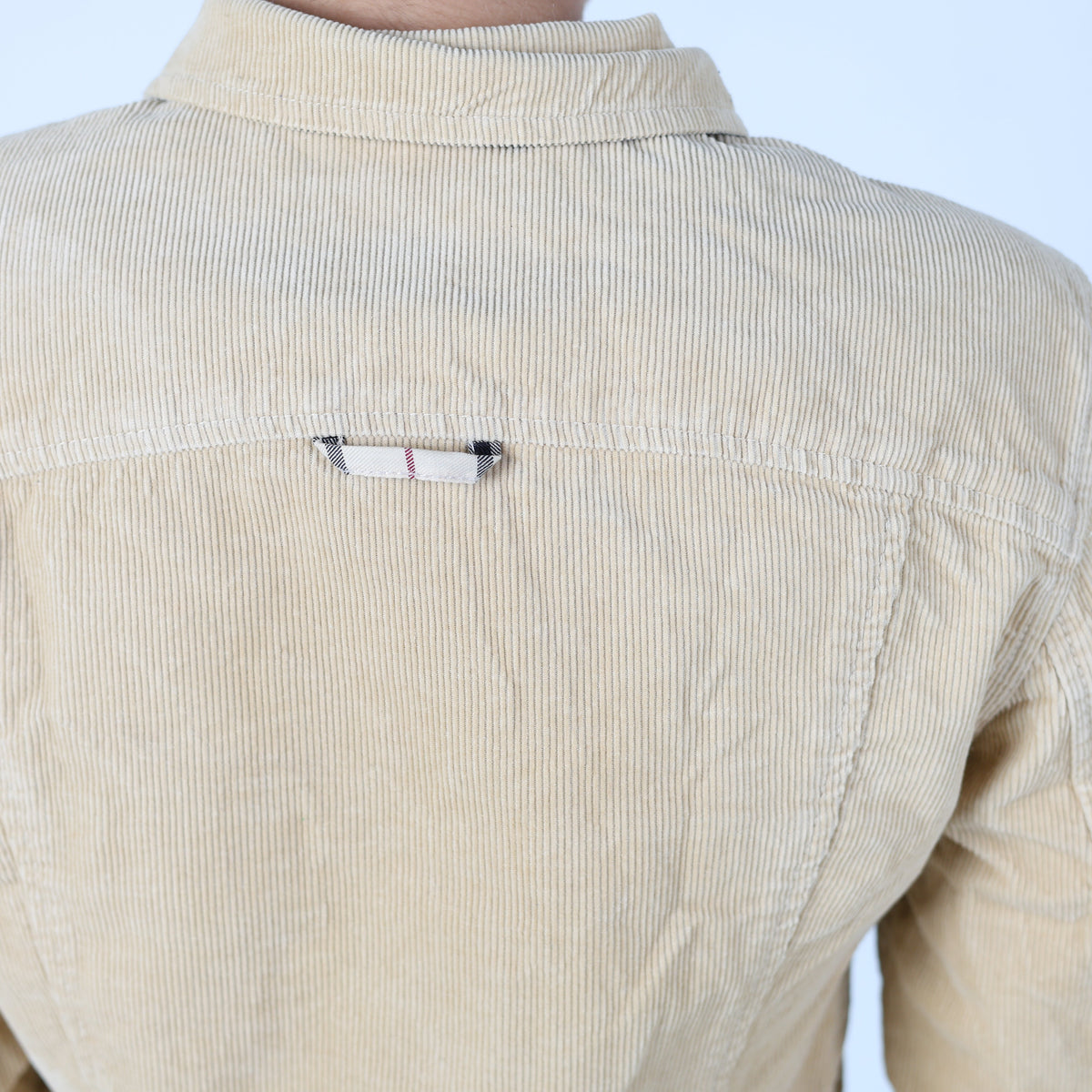 Tan 90s Burberry Light jacket Designer Corduroy Fitted (S)