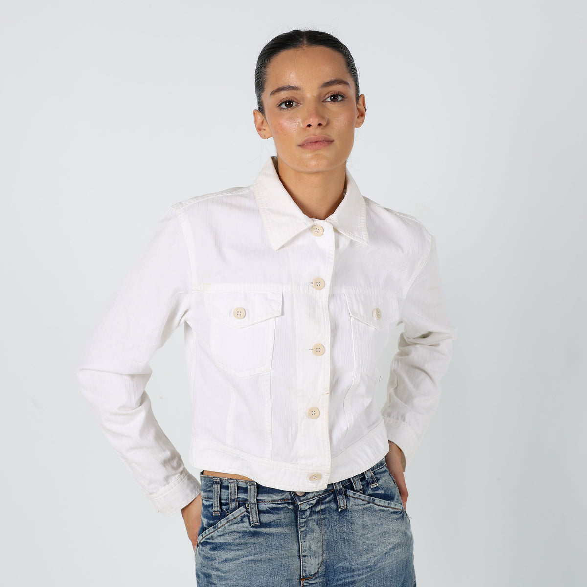 Ivory 90s Armani Jeans Light jacket (S)