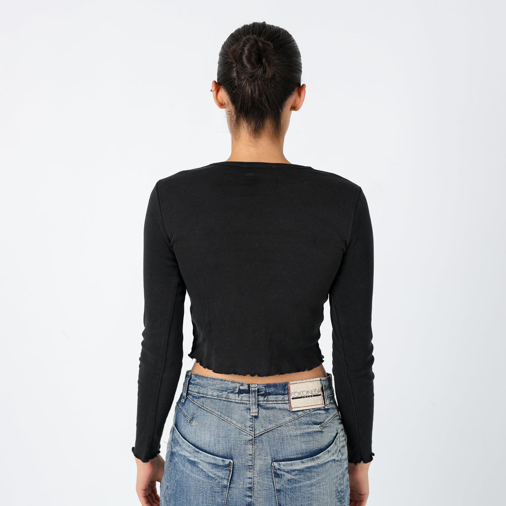 Black 90s Unbranded Long Sleeve T Shirt Graphic Tee (6)