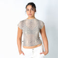 Tan 90s Just Cavalli Cami Sheer Pattern (M)