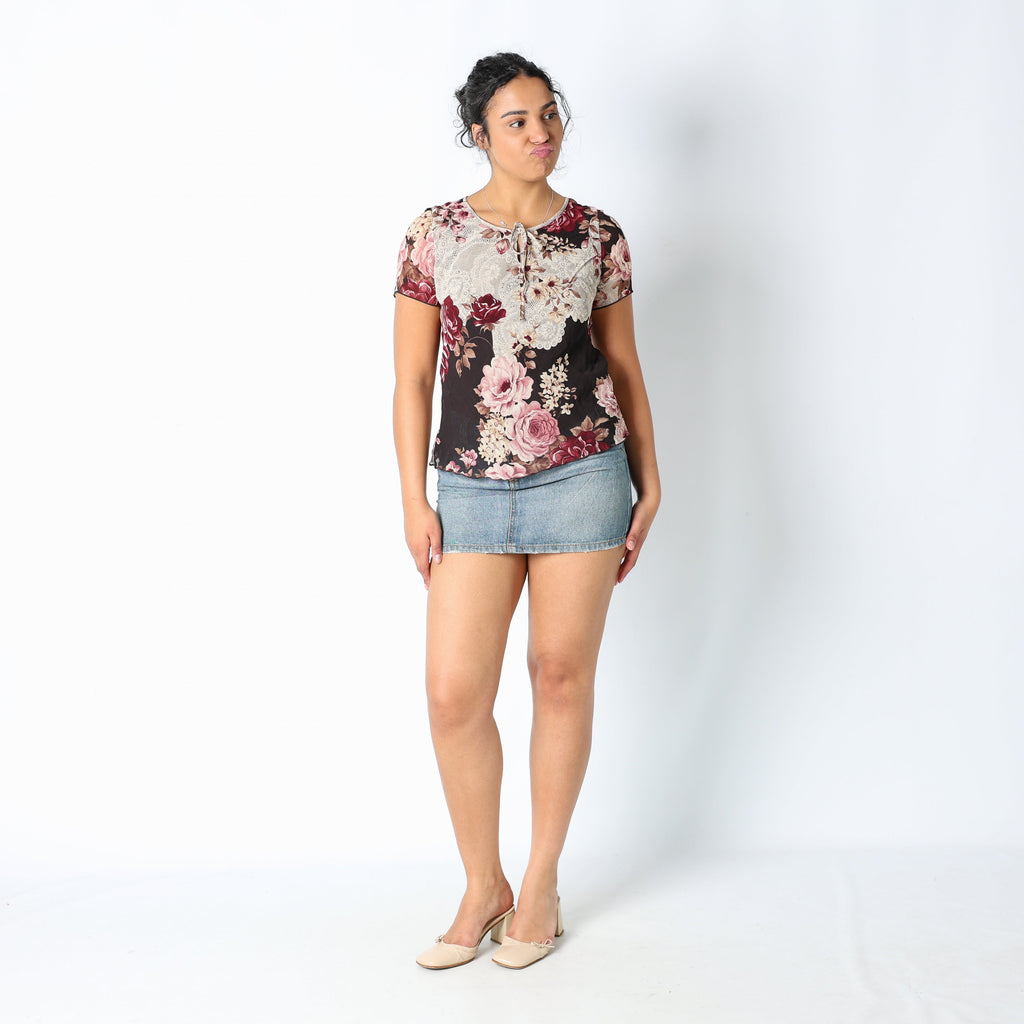 Light Blue 90s ONLY Denim Mini Skirt Straight Fit (M)