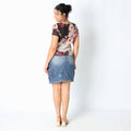 Blue 90s Esisto Denim Midi Skirt Gem Detail on Pockets (12)