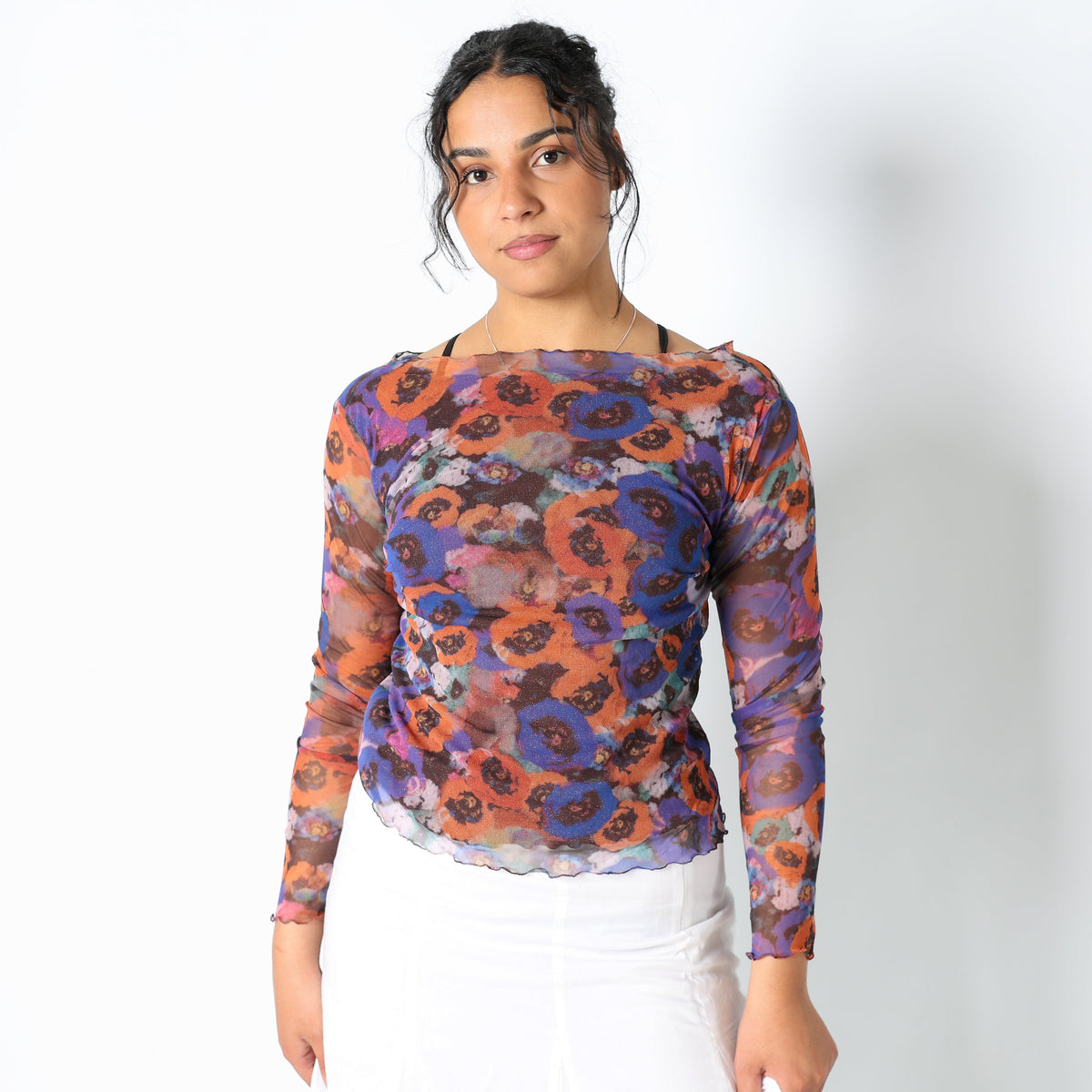 Purple 90s Cami Floral Unique Sparkle (M)