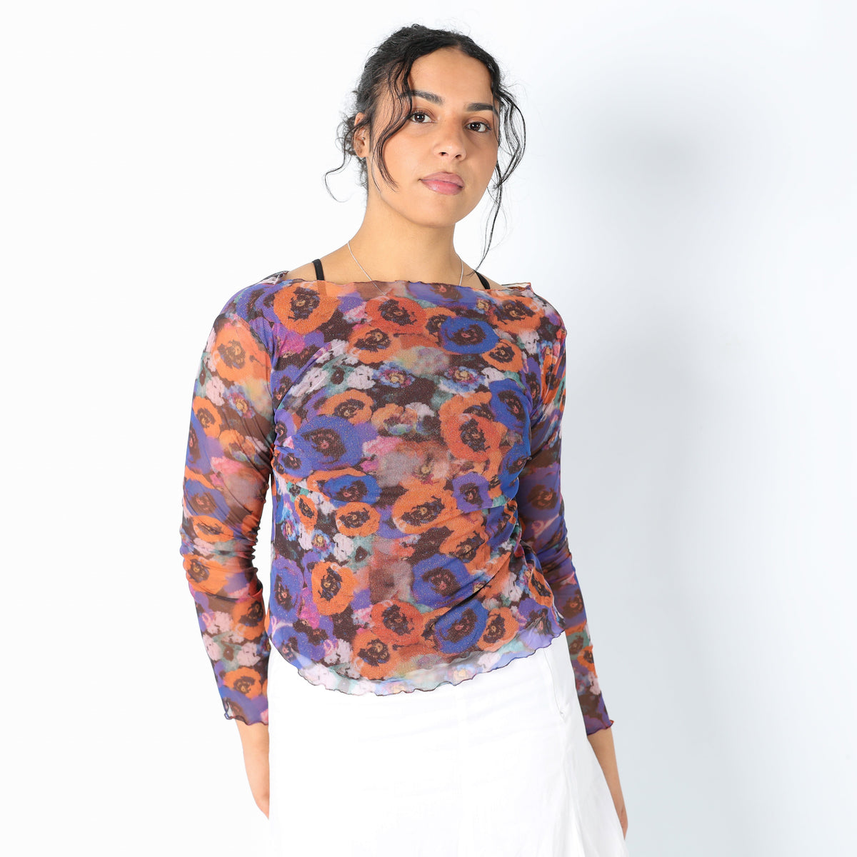 Purple 90s Cami Floral Unique Sparkle (M)