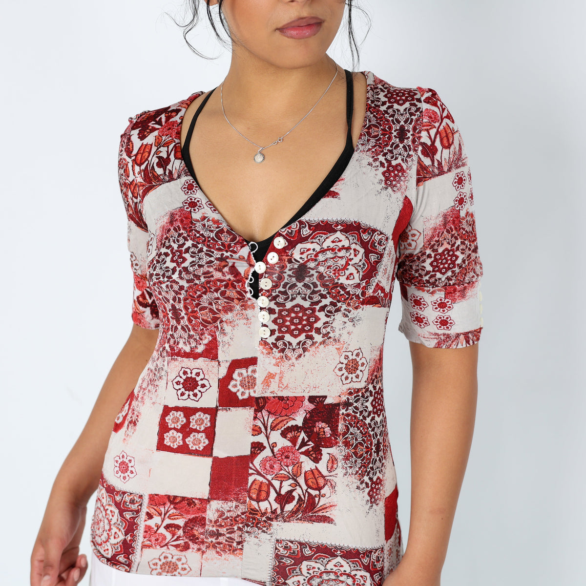 Red 90s Sandro Ferrone Cami Pattern (L)