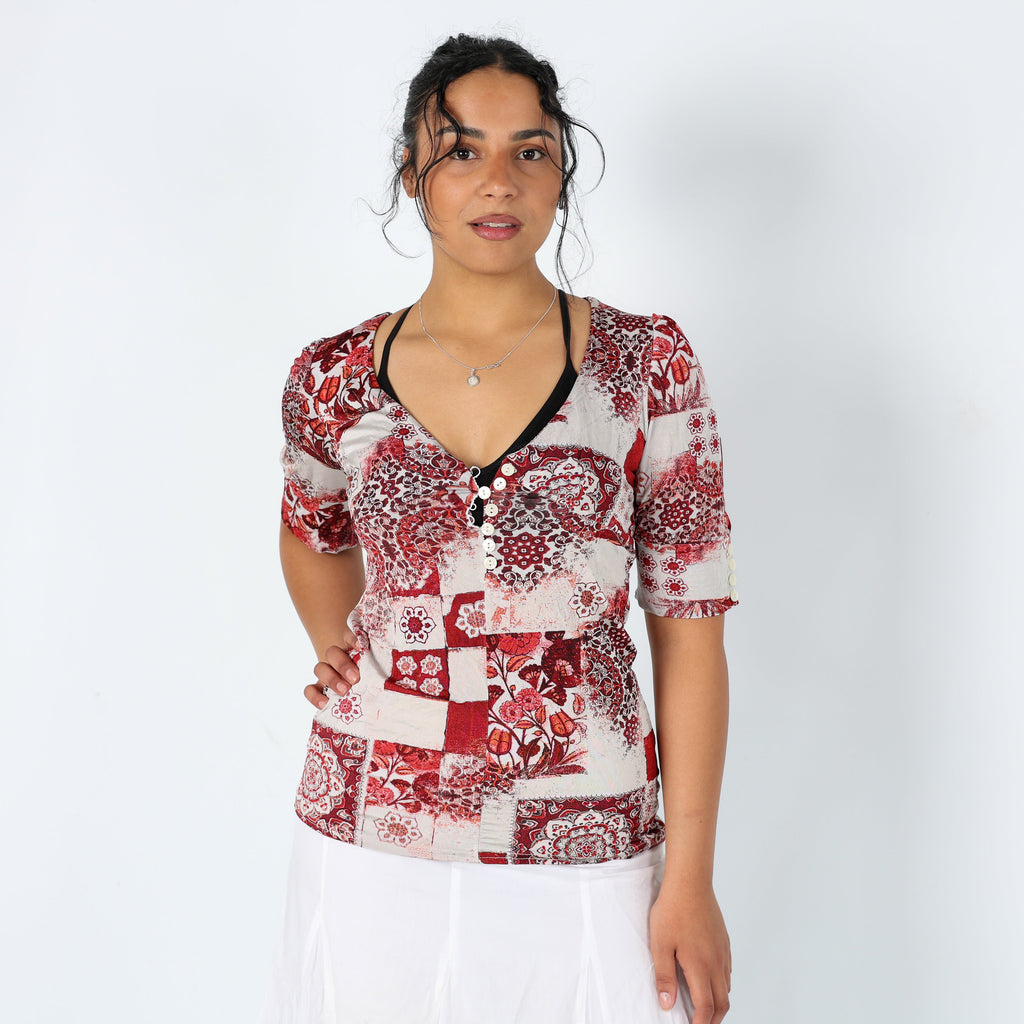 Red 90s Sandro Ferrone Cami Pattern (L)