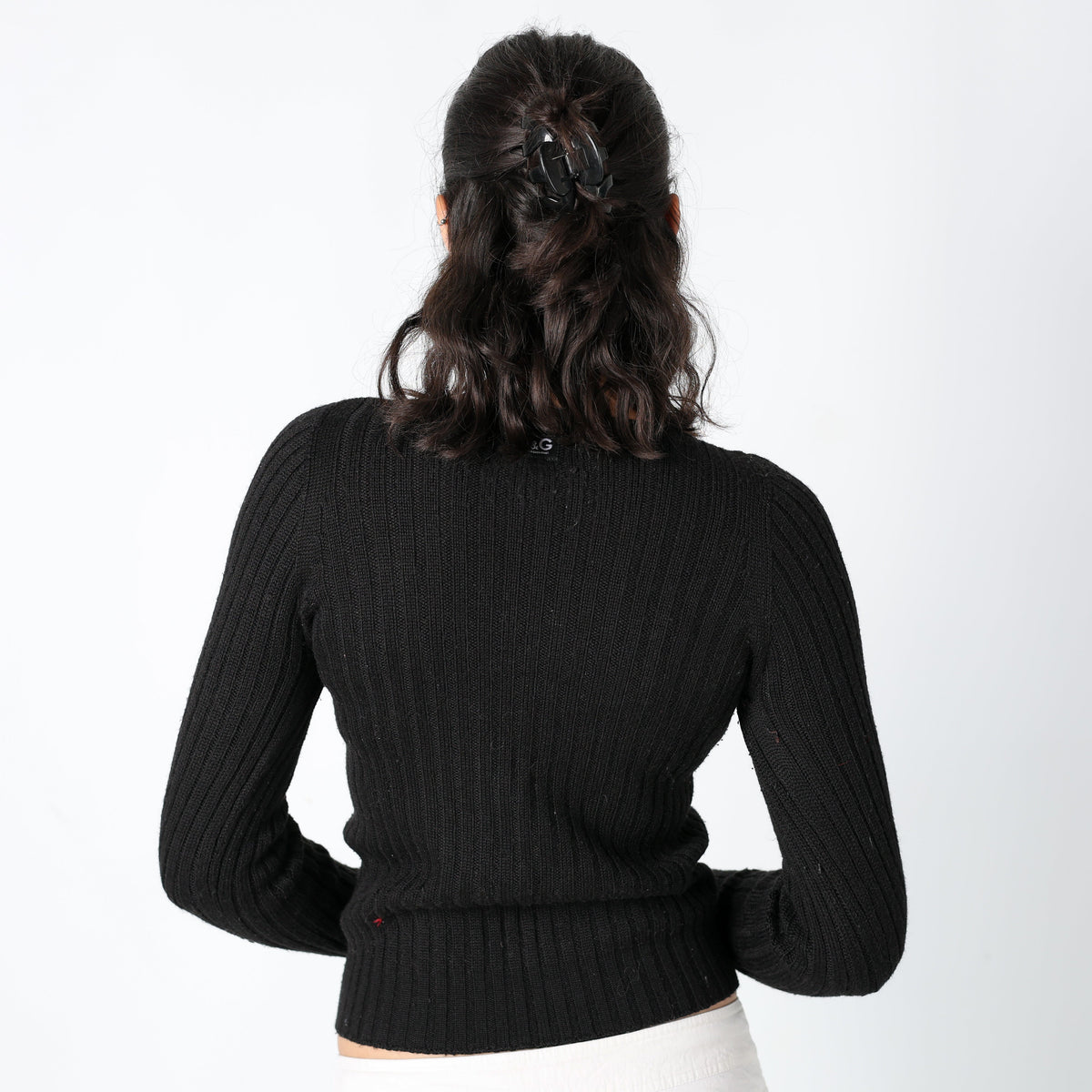 Black 90s Dolce & Gabbana Knitted Top Gorgeous Staple (S)