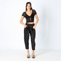 Black 90s Cycle Woven Trousers Sequin (S)
