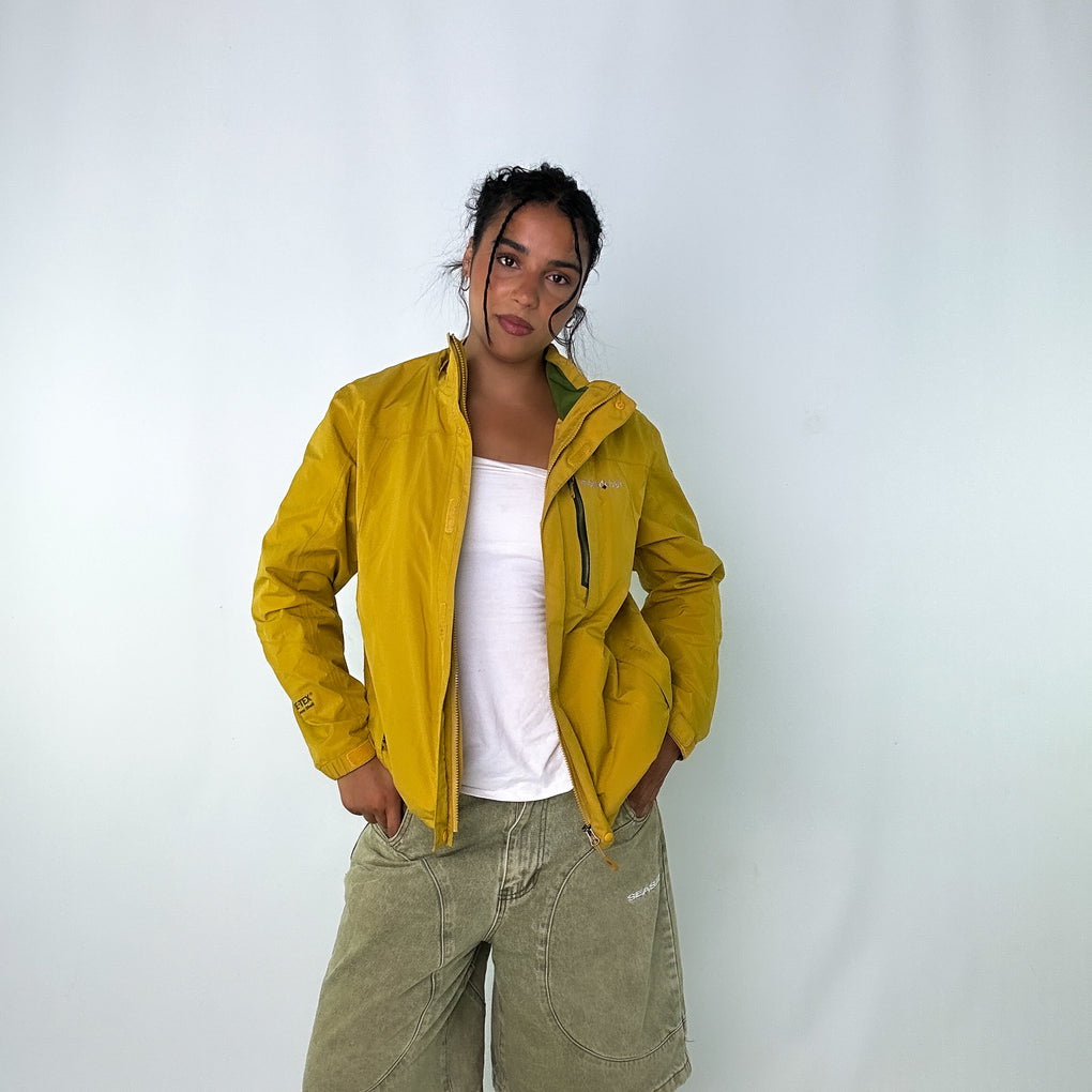 Mustard Yellow 90s Montbell Light Rain Jacket M 28 Vintage