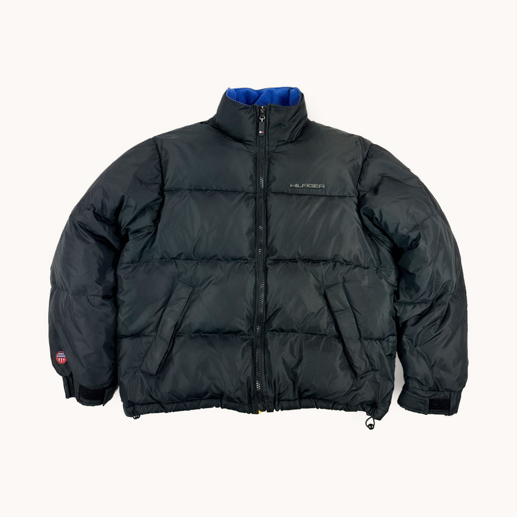 Rare Black 90s Tommy Hilfiger Coldstop Waterstop Puffer Jacket (M – Vintage