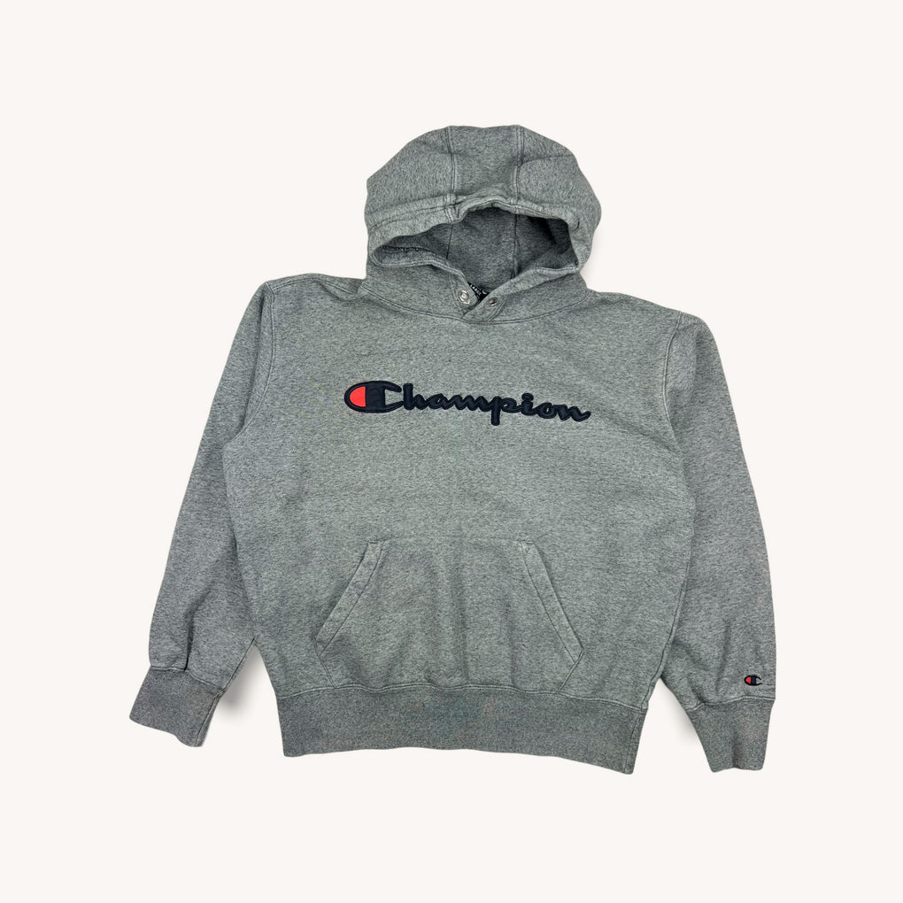 Grey 90s Champion Spellout Hoodie Sweatshirt (L) – 28 Vintage